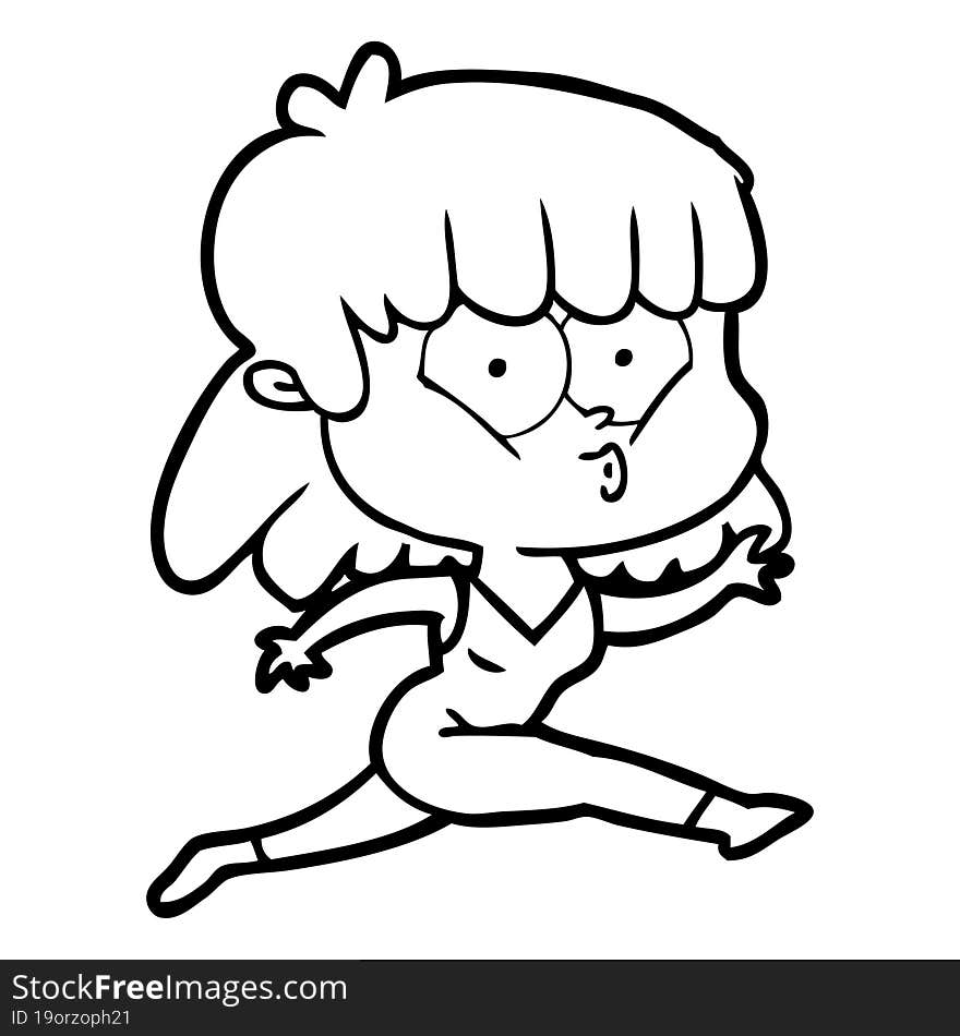 cartoon woman running. cartoon woman running