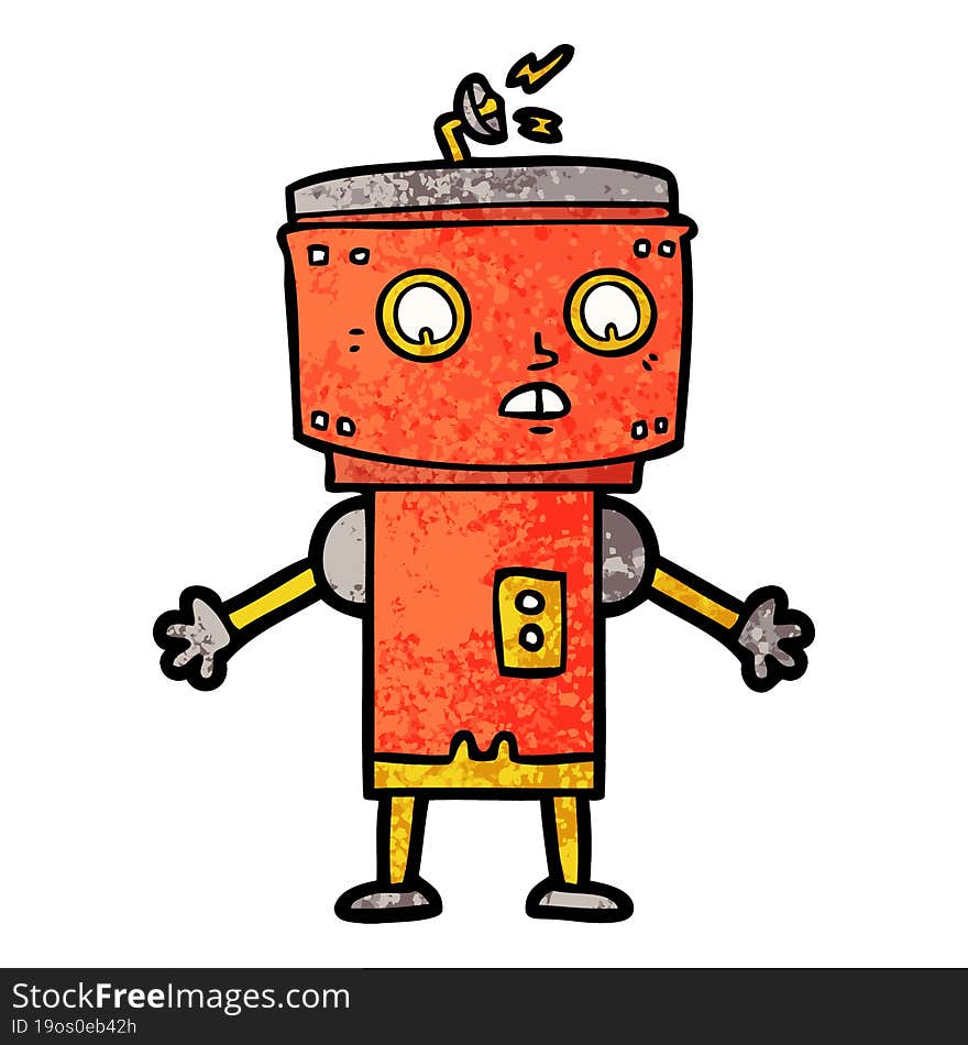 cartoon robot. cartoon robot