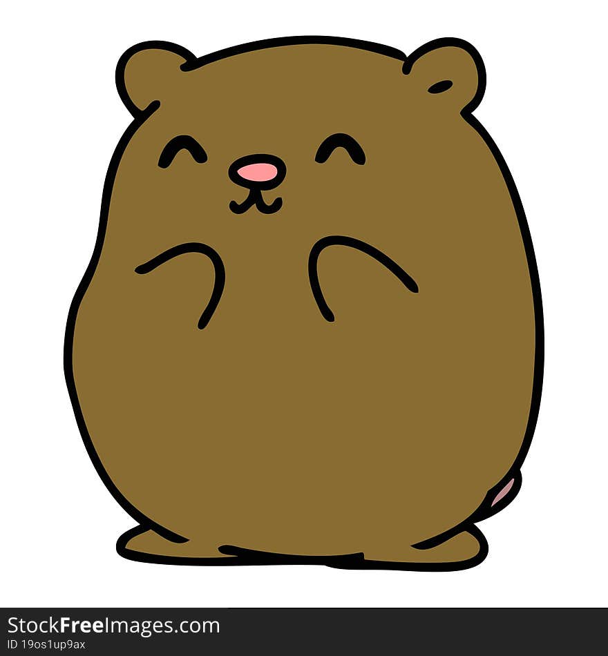 cartoon of a happy little bear