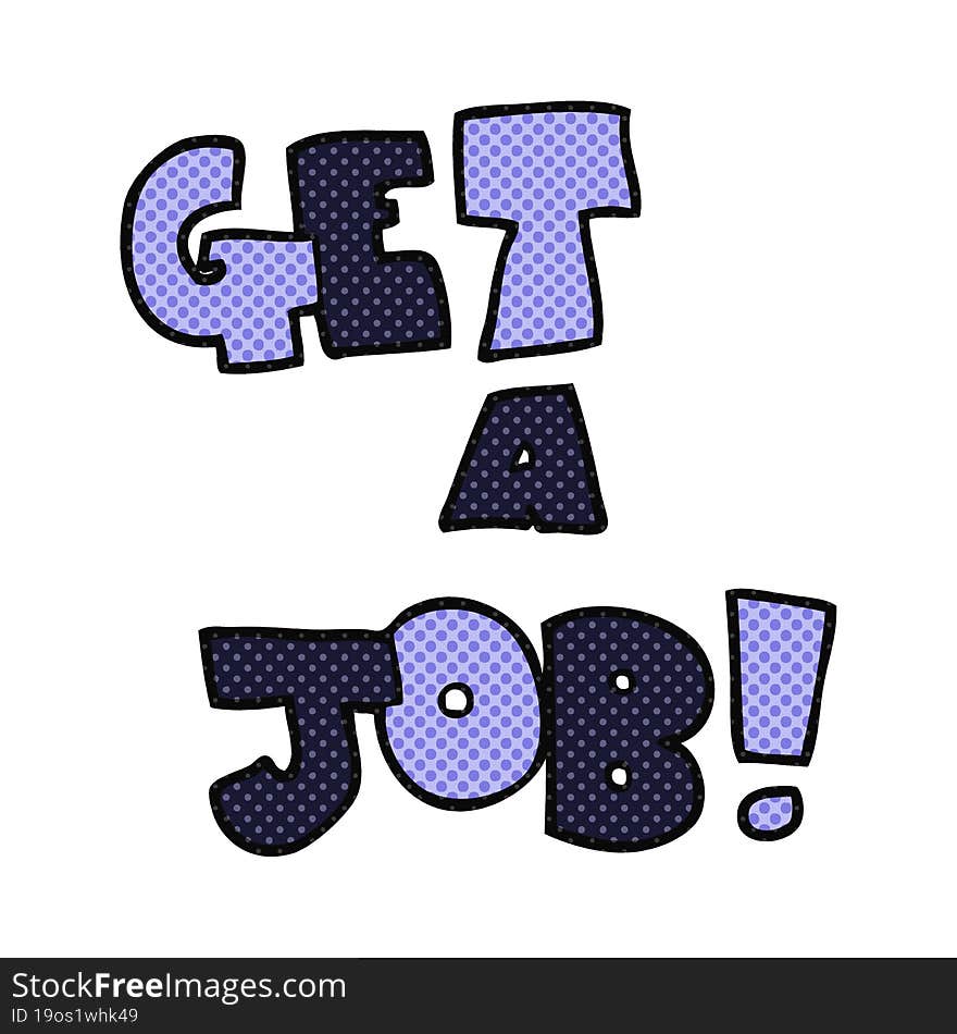 cartoon Get A Job symbol