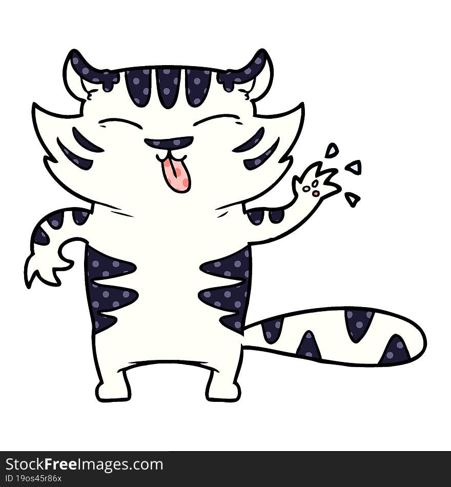 cartoon white tiger. cartoon white tiger