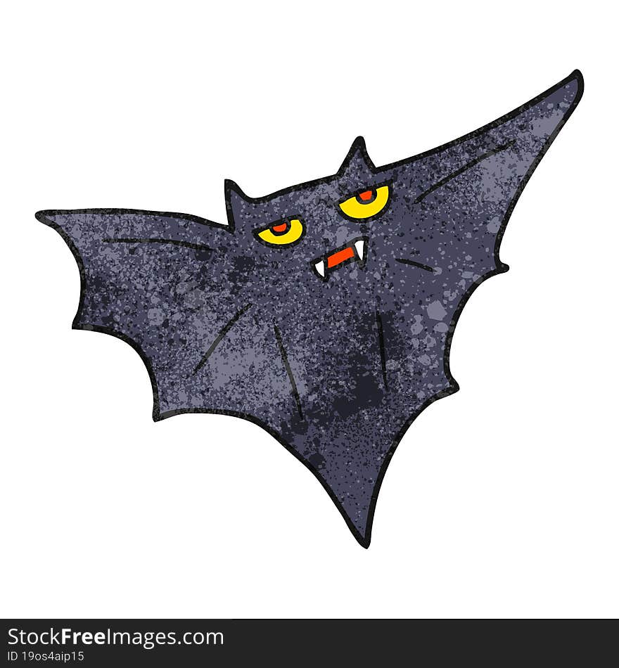 textured cartoon halloween bat