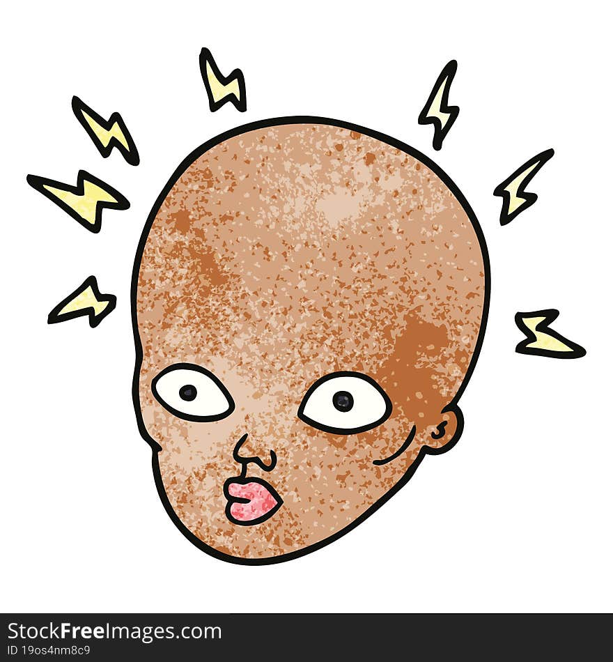 cartoon doodle bald head