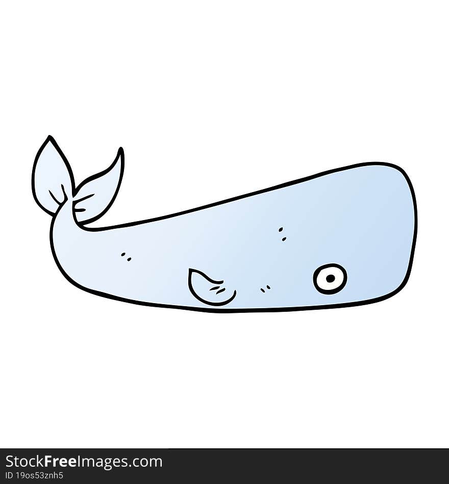 cartoon doodle sea whale