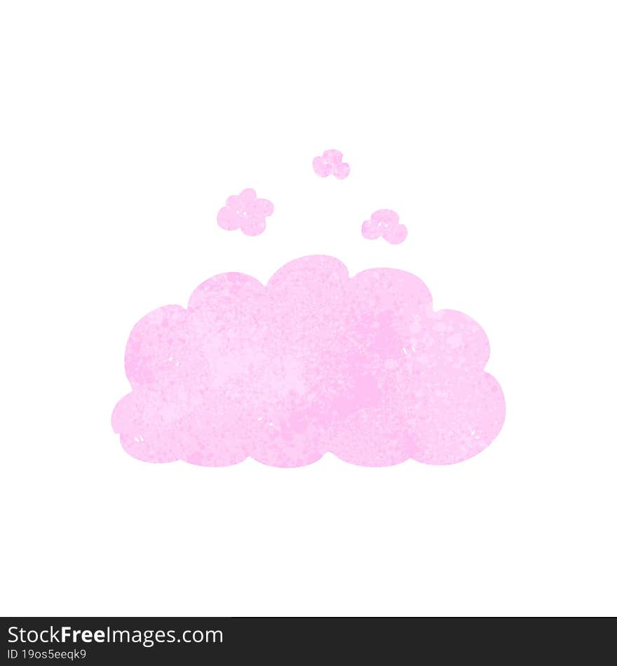 Cartoon Fluffy Pink Cloud