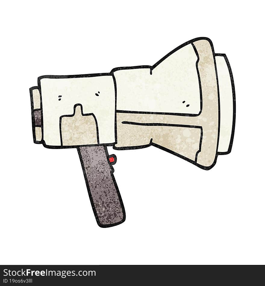 textured cartoon megaphone