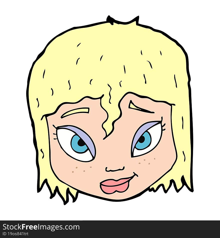 Cartoon Female Face