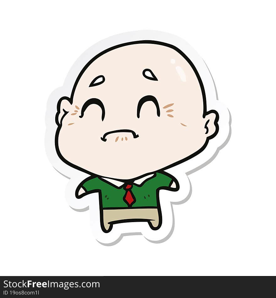 sticker of a cartoon old man