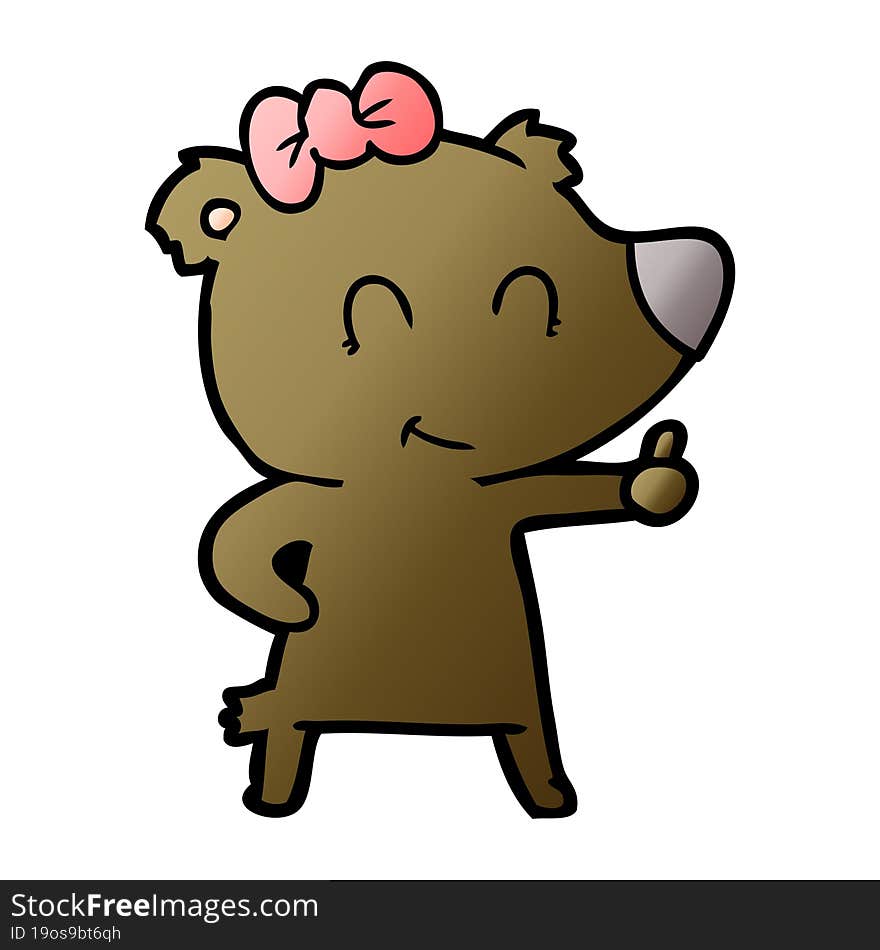 female bear cartoon. female bear cartoon