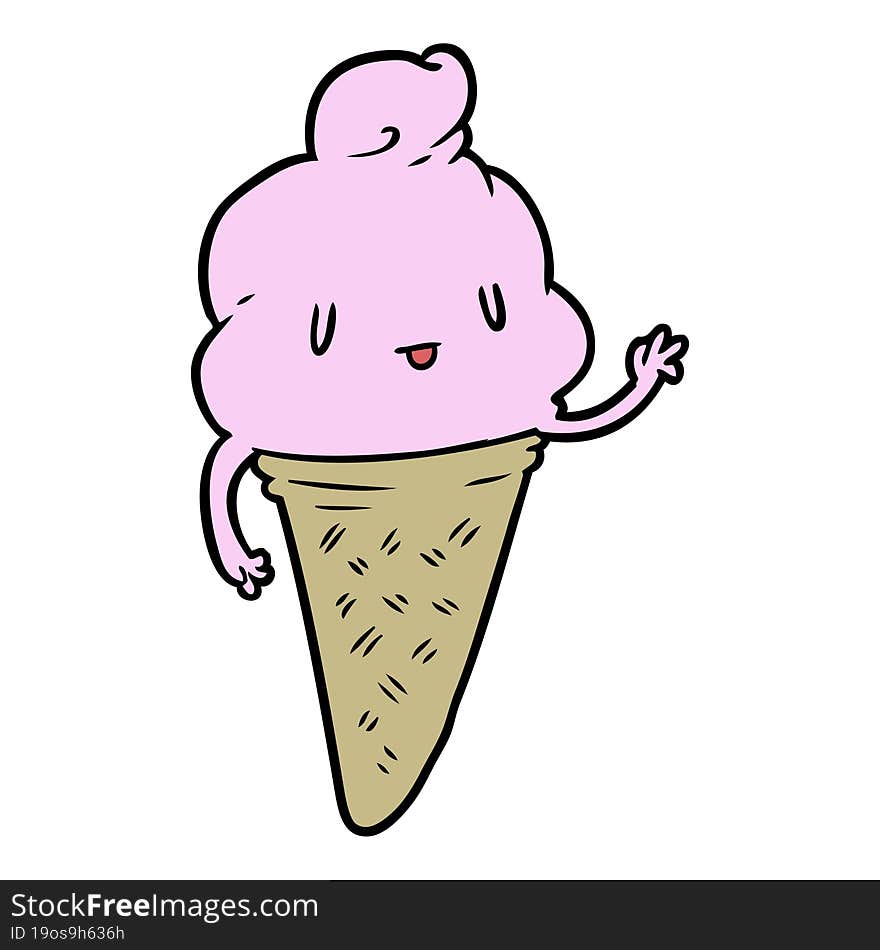 cute cartoon ice cream. cute cartoon ice cream