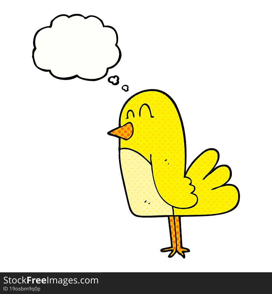 Thought Bubble Cartoon Bird