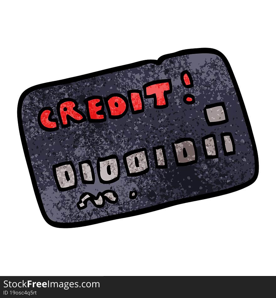 cartoon doodle credit card