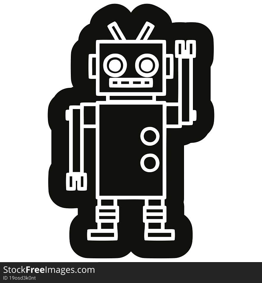 dancing robot icon symbol