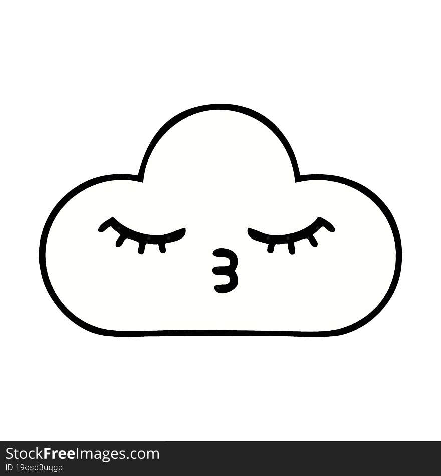 comic book style cartoon white cloud