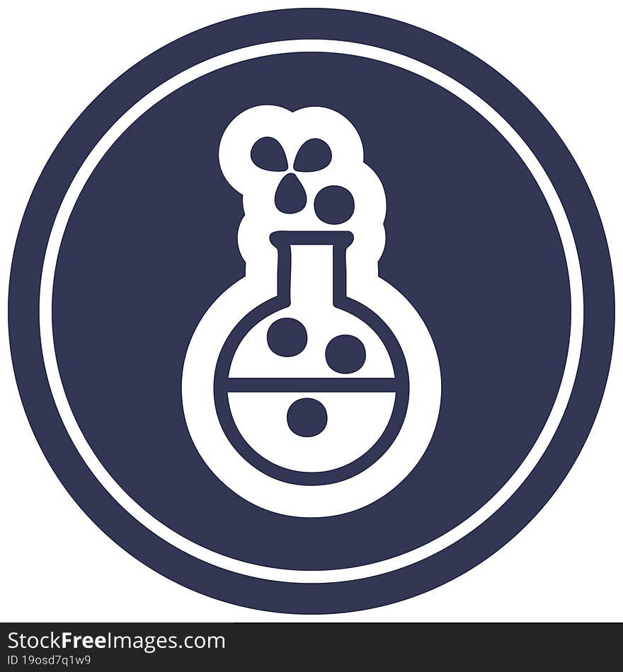 science experiment circular icon