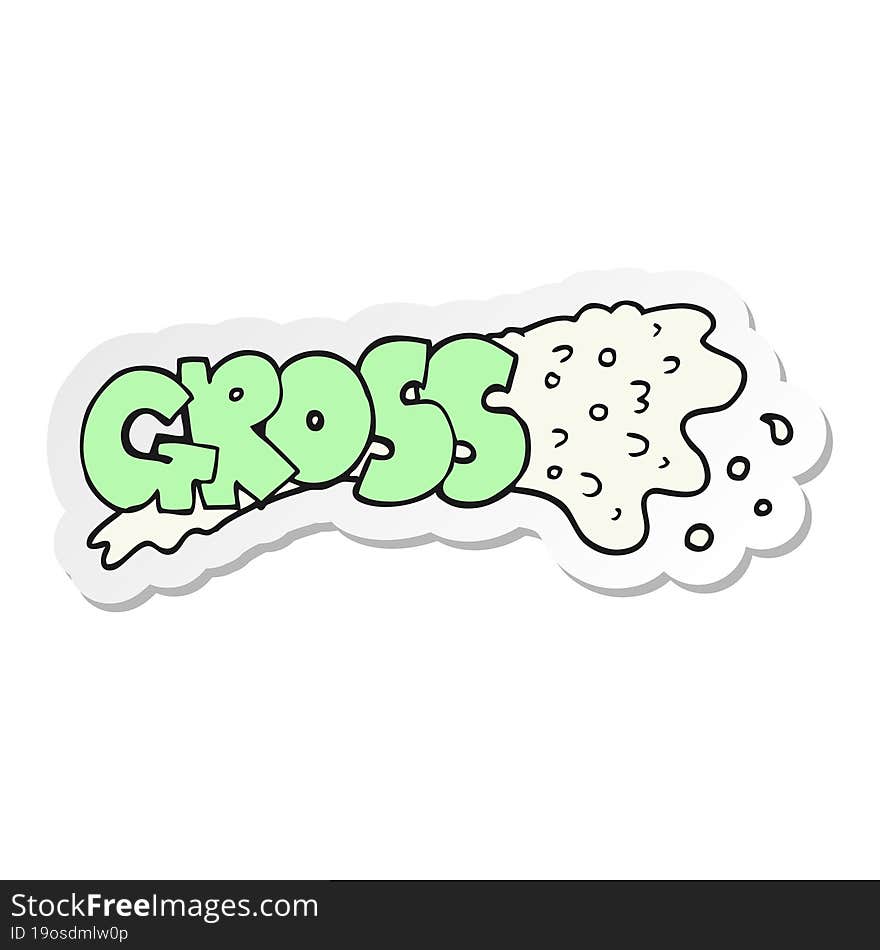 sticker of a gross cartoon