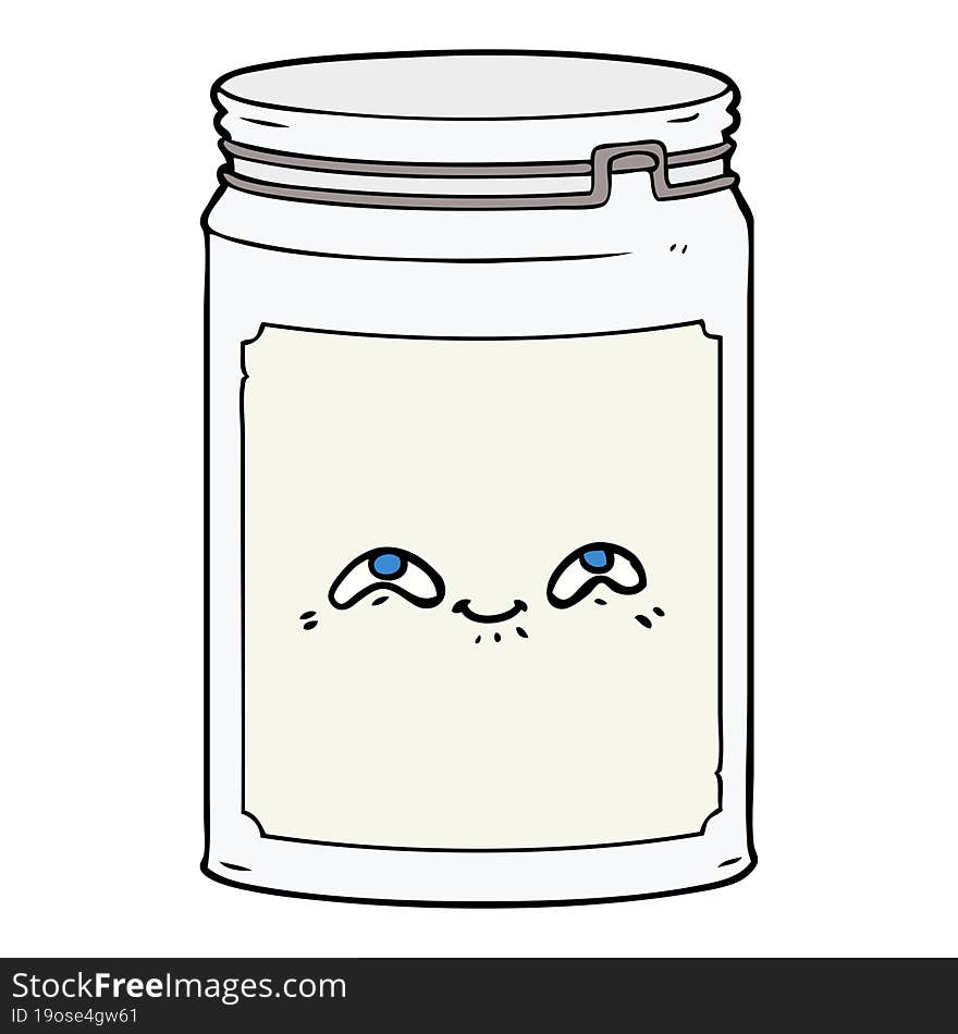 cartoon glass jar. cartoon glass jar