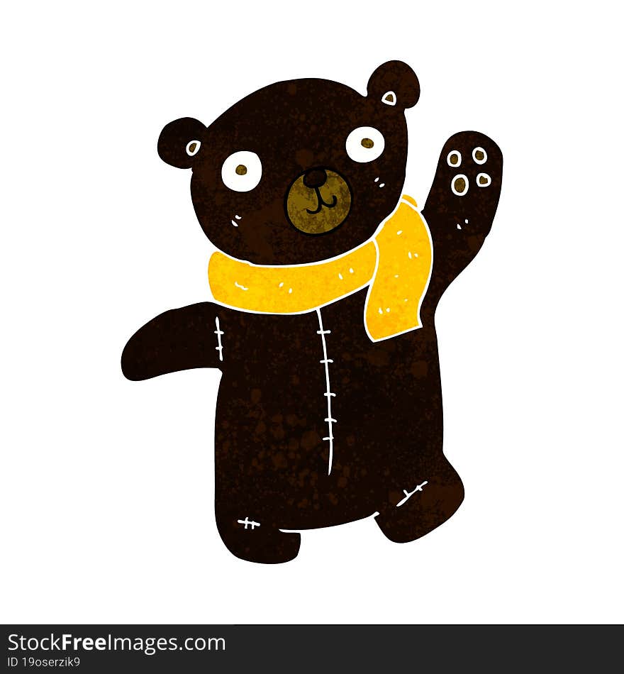 cute cartoon black teddy bear