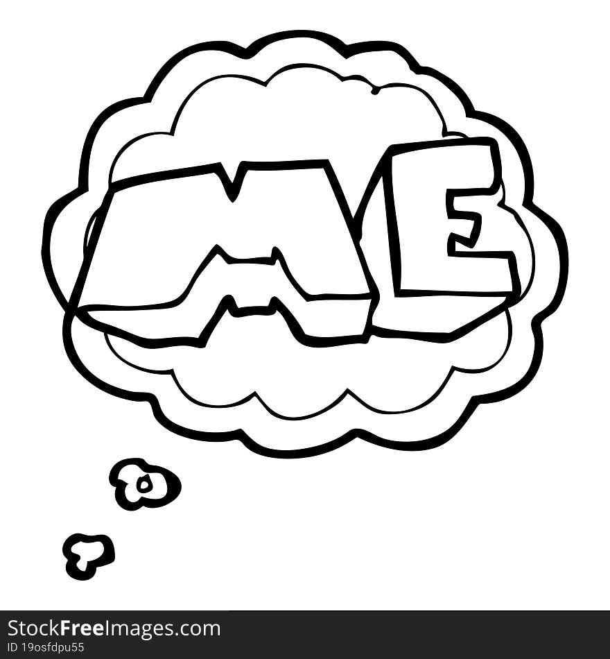 Thought Bubble Cartoon ME Symbol