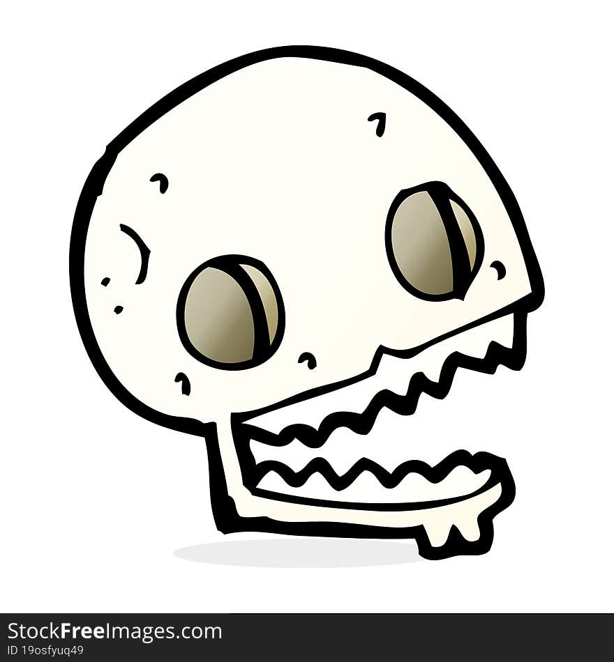 cartoon spooky skull