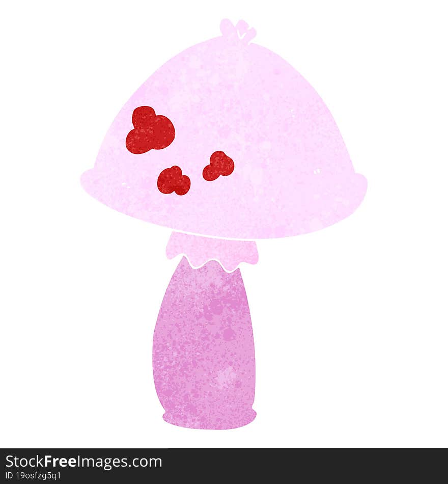 Retro Cartoon Mushroom