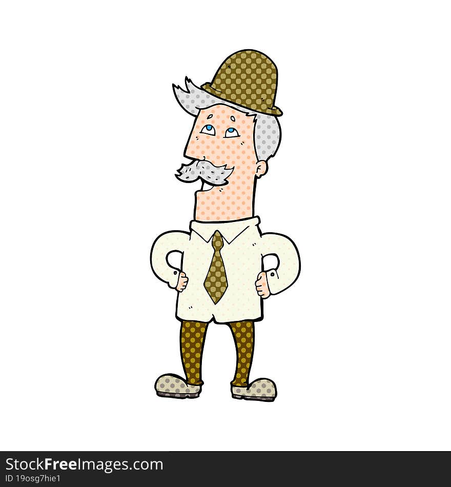 cartoon old man