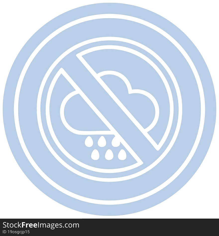 No Bad Weather Circular Icon