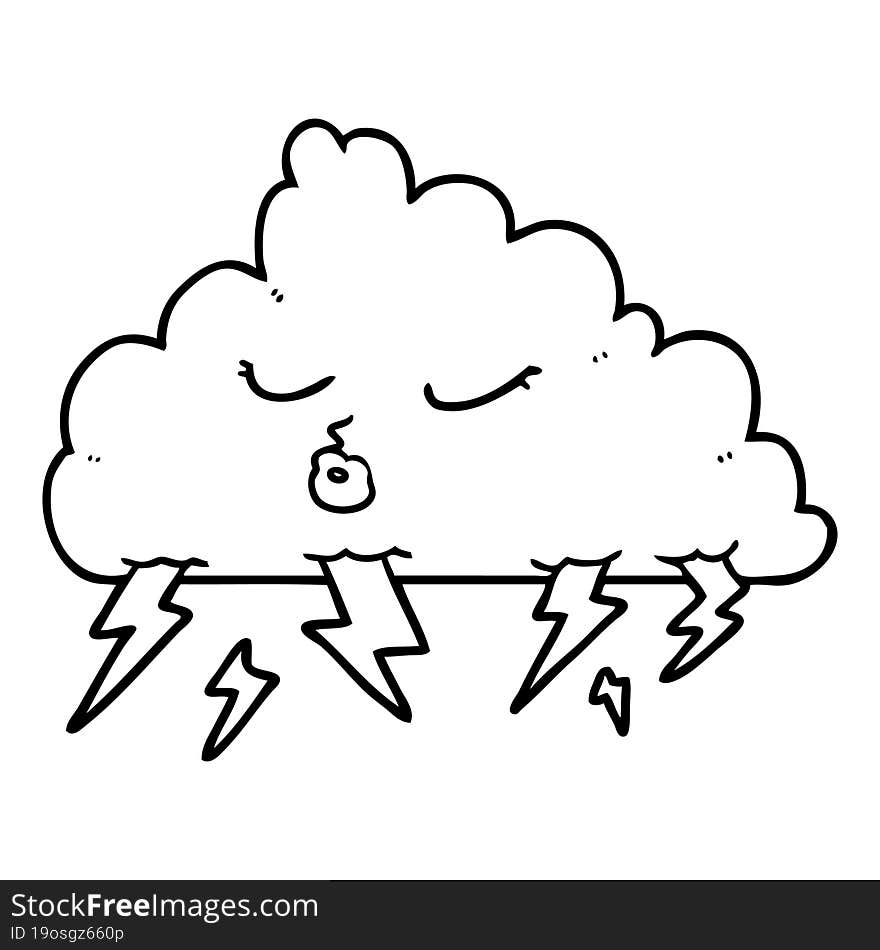 cartoon thundercloud. cartoon thundercloud