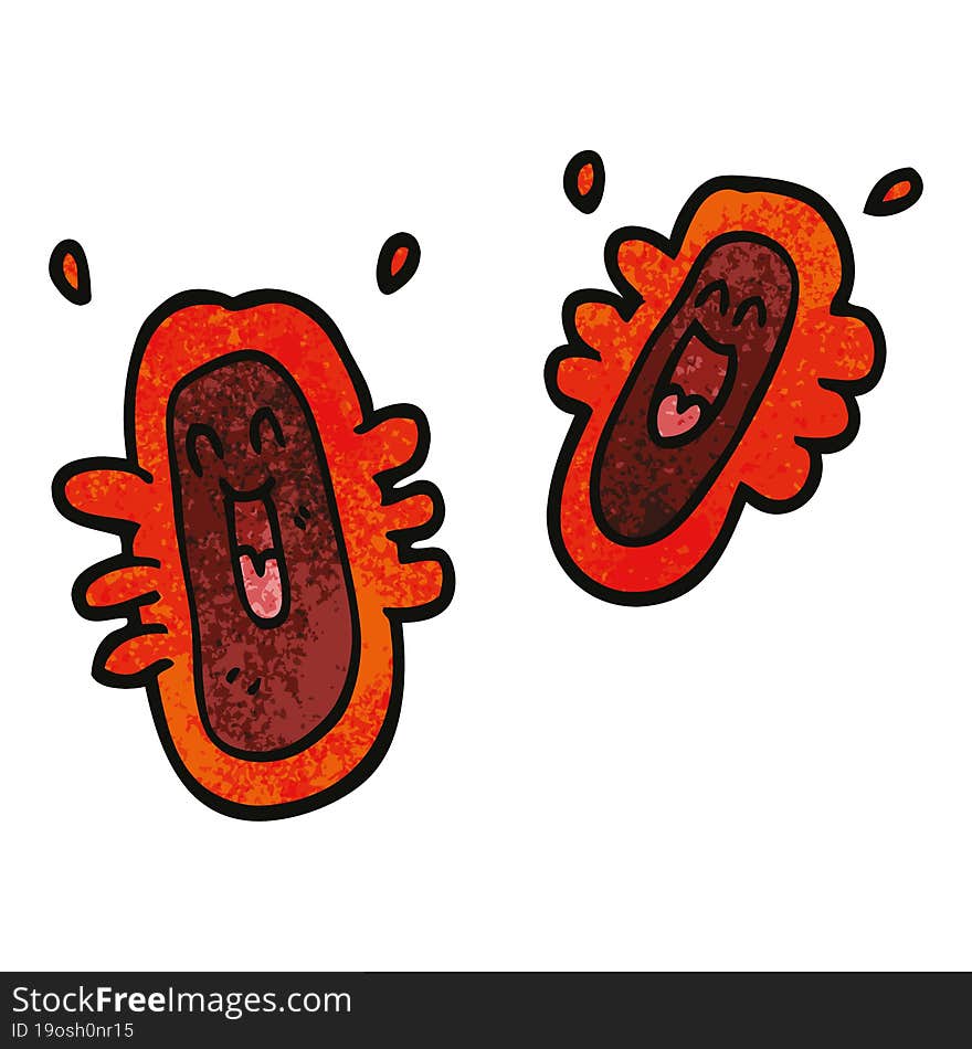 cartoon doodle blood cells