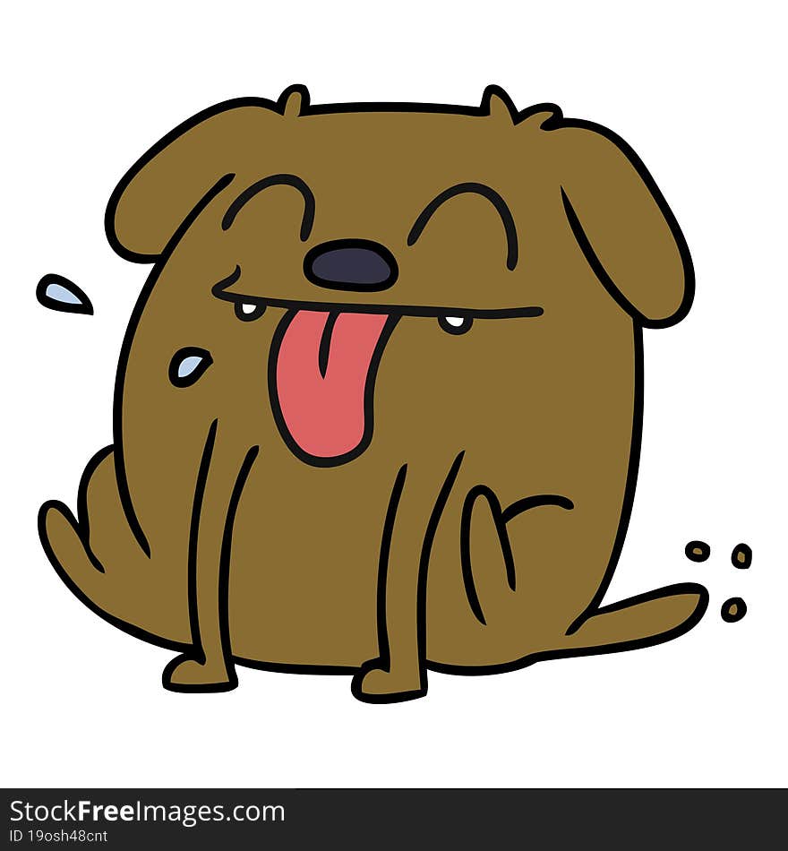 cartoon of cute kawaii dog