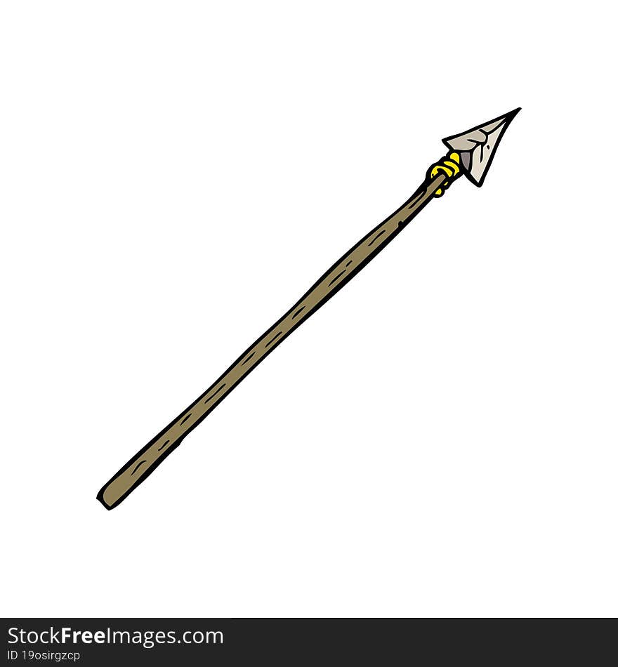 cartoon primitive spear