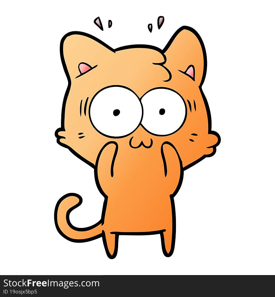 cartoon surprised cat. cartoon surprised cat