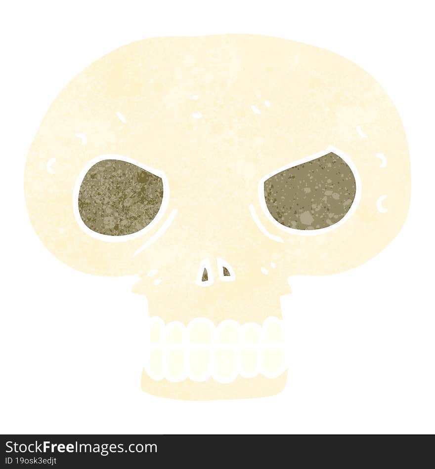 Retro Cartoon Skull