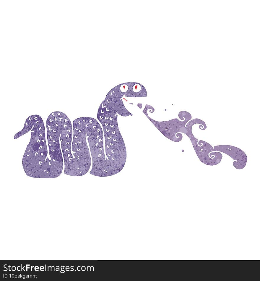 Cartoon Spitting Snake