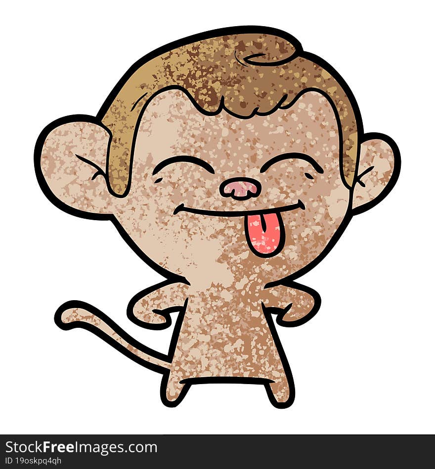 funny cartoon monkey. funny cartoon monkey