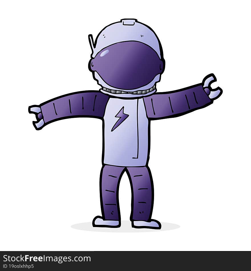 cartoon astronaut