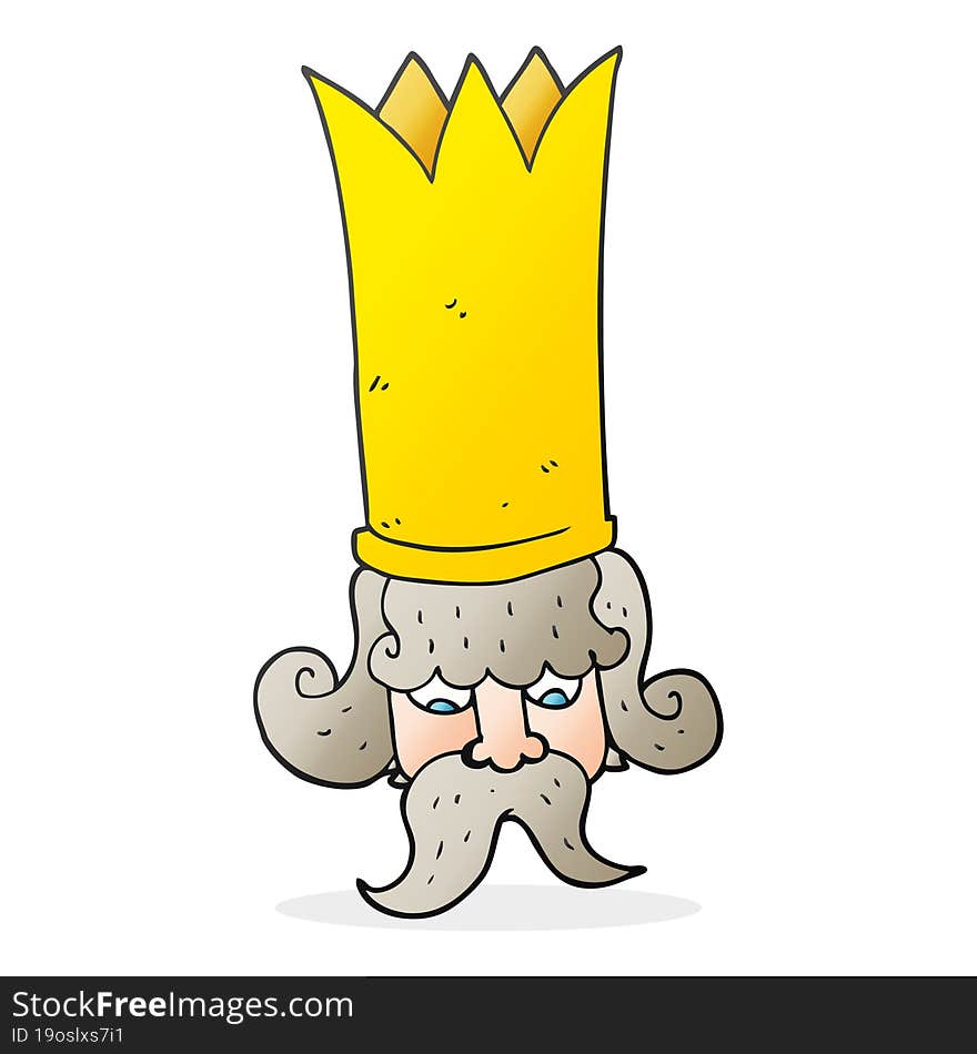 cartoon king with huge crown