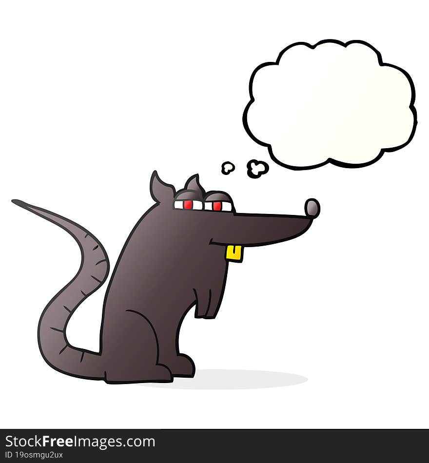 thought bubble cartoon evil rat