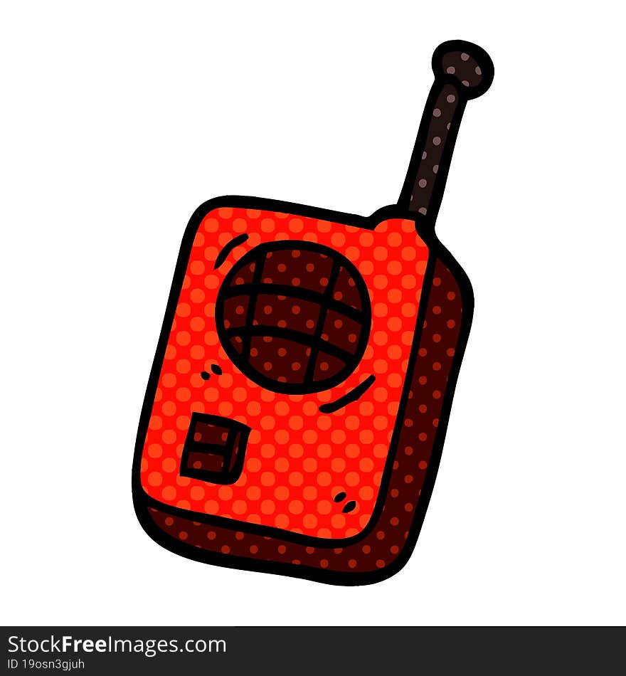 cartoon doodle walkie talkie