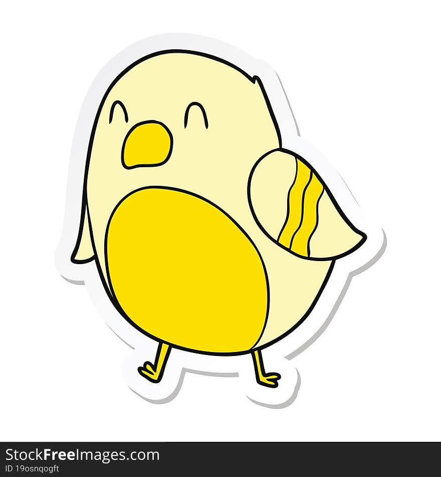 sticker of a Cartoon Bird