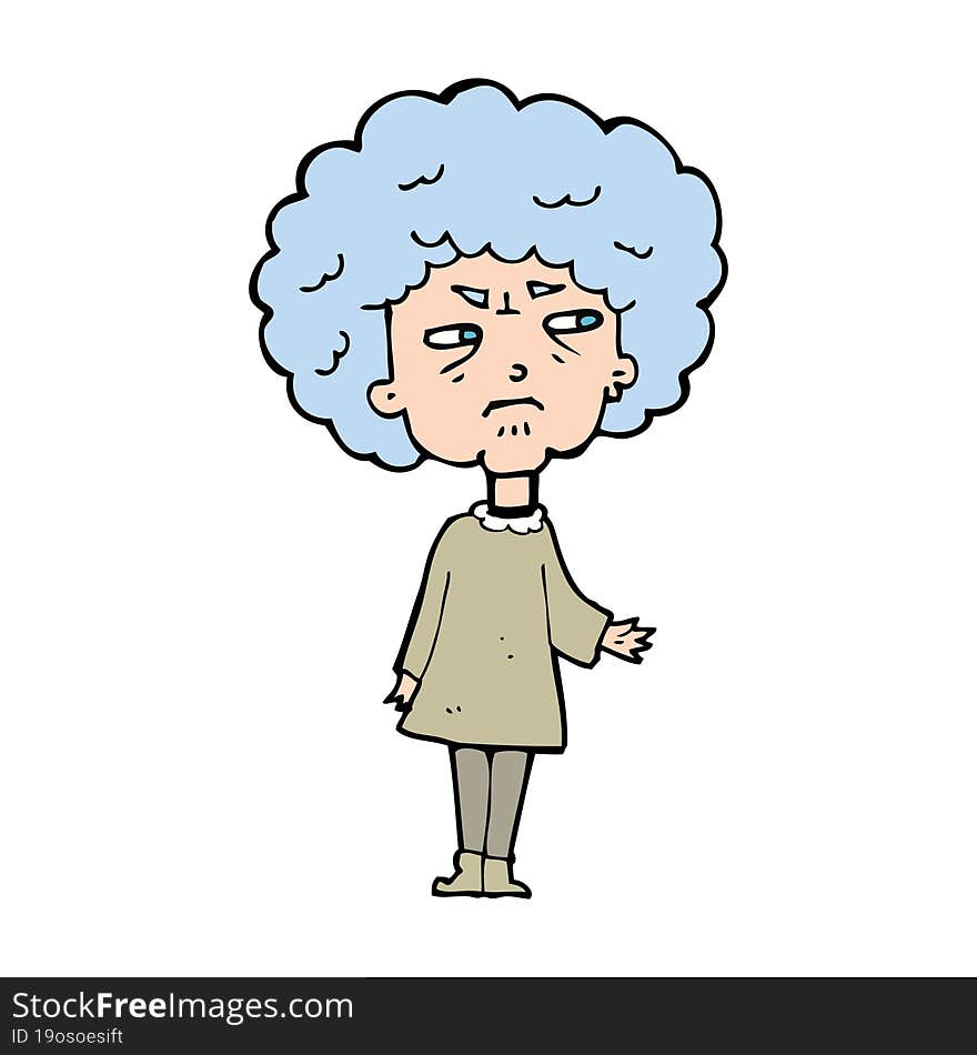 cartoon old lady