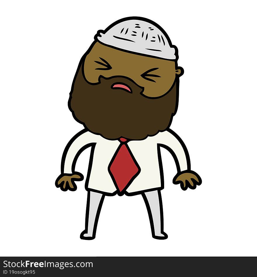 cartoon man with beard. cartoon man with beard