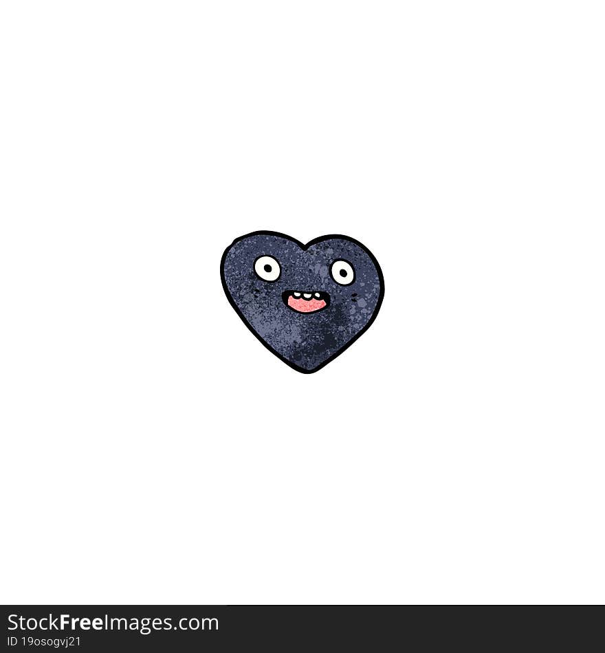 Cartoon Black Heart