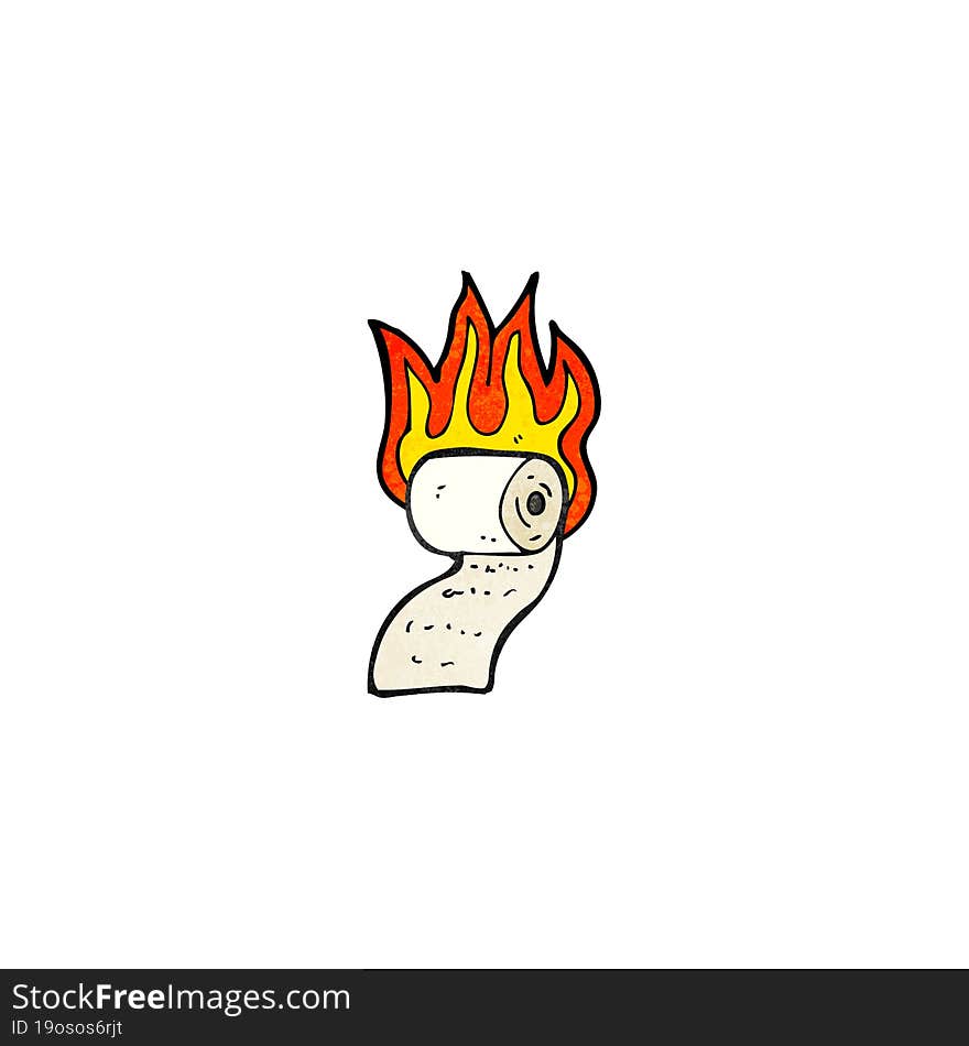 Burning Toilet Roll Cartoon