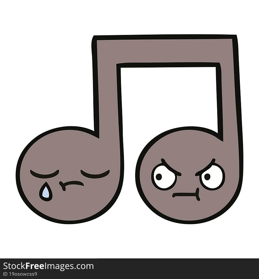 Cute Cartoon Musical Note