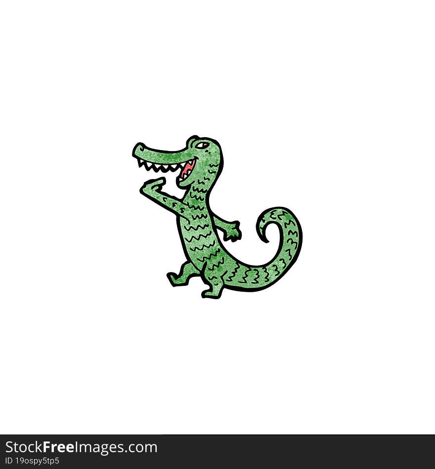 friendly crocodile cartoon character