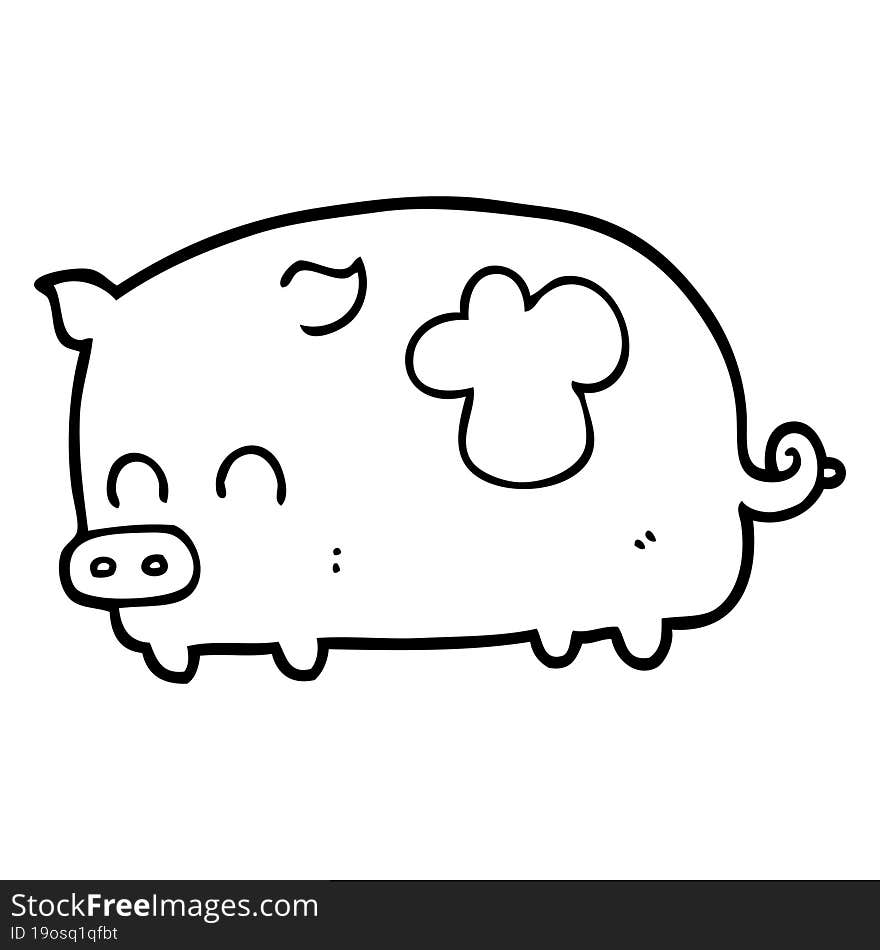 Cute Cartoon Pig