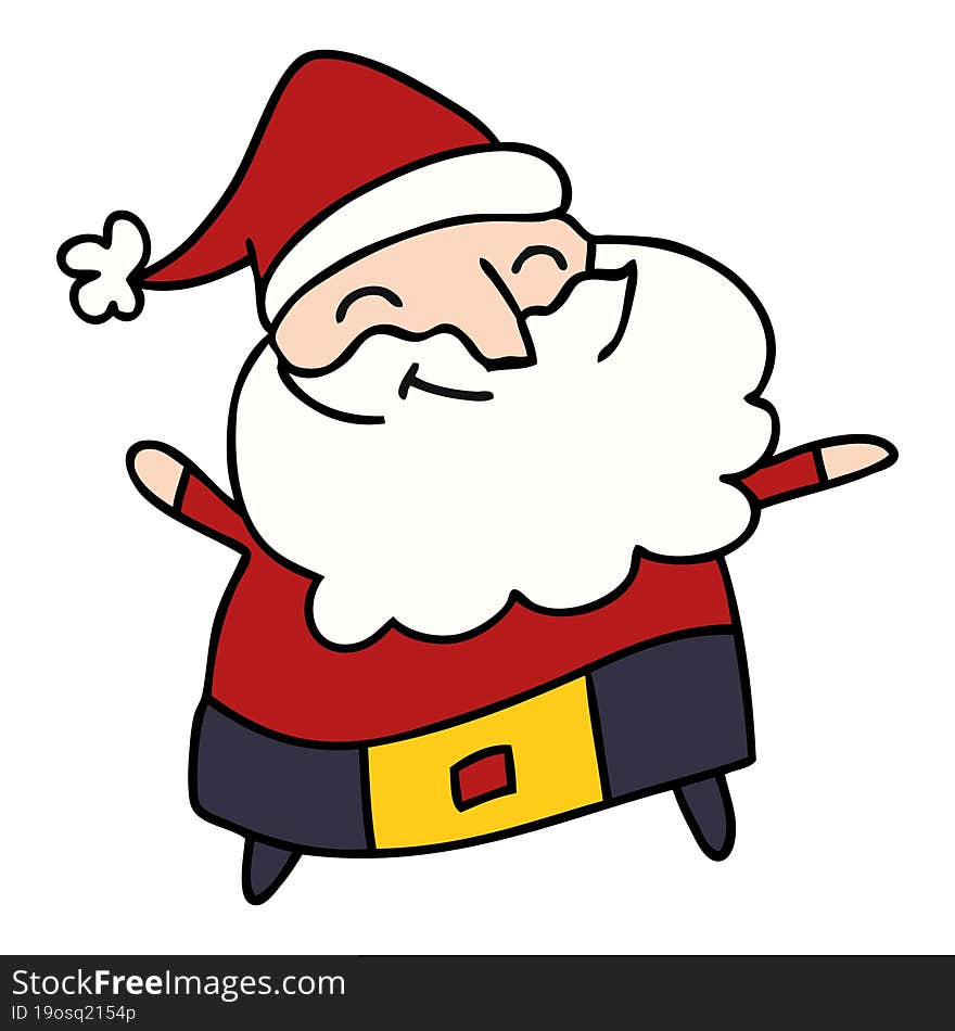 Cartoon Of A Jolly Father Christmas