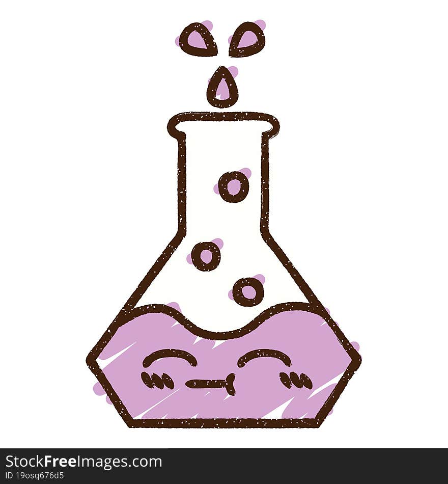 Bubbling Chemicals Chalk Drawing