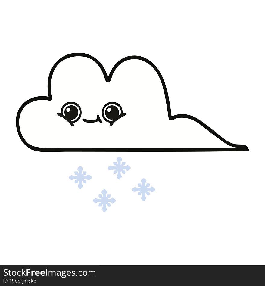 cute cartoon snow cloud